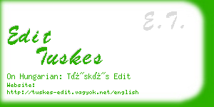 edit tuskes business card